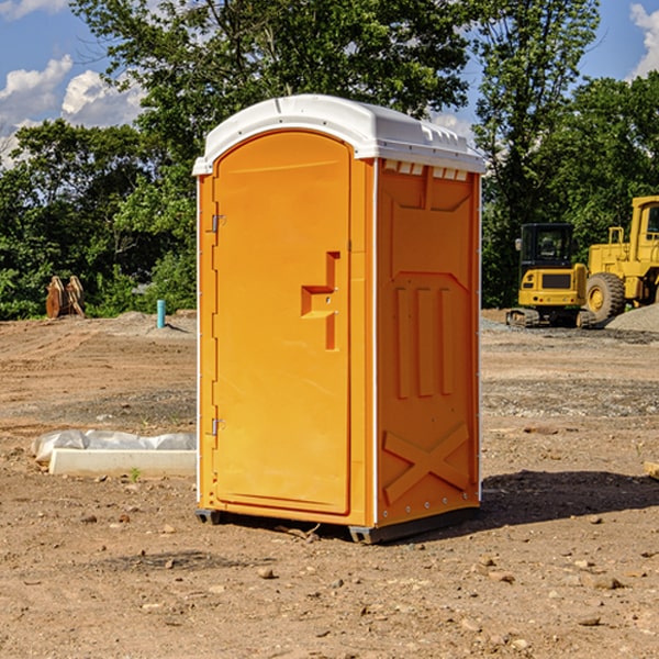 how often are the porta potties cleaned and serviced during a rental period in Copiah County